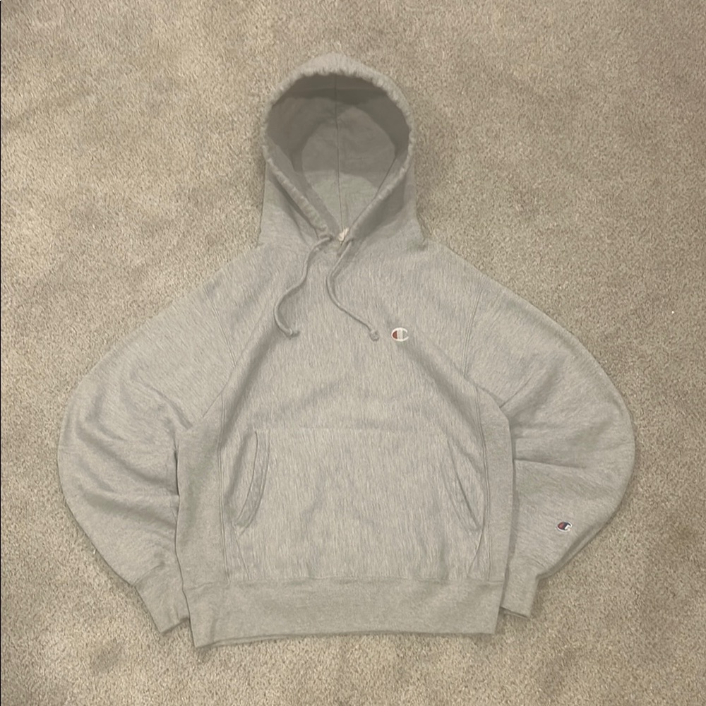Champion Gray Sweatshirt Hoodie Casual Fit